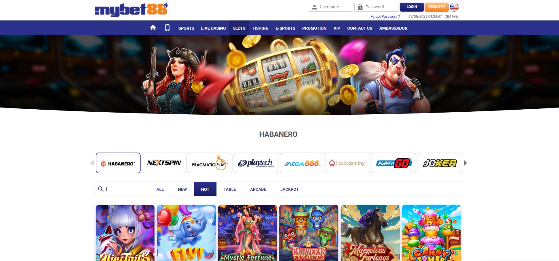 mybet88-available-games-slots