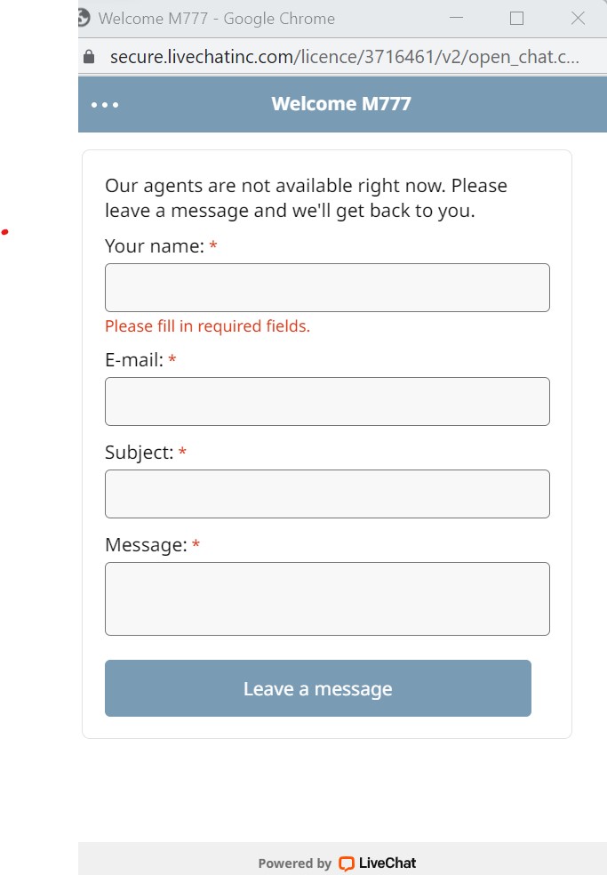 m777-Customer-Support