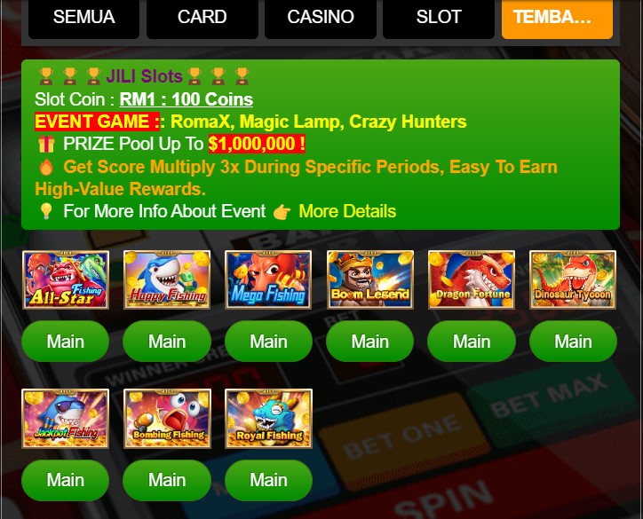 Bonus888 fishing arcade games